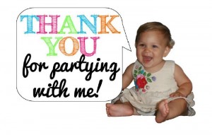 Party thank you card